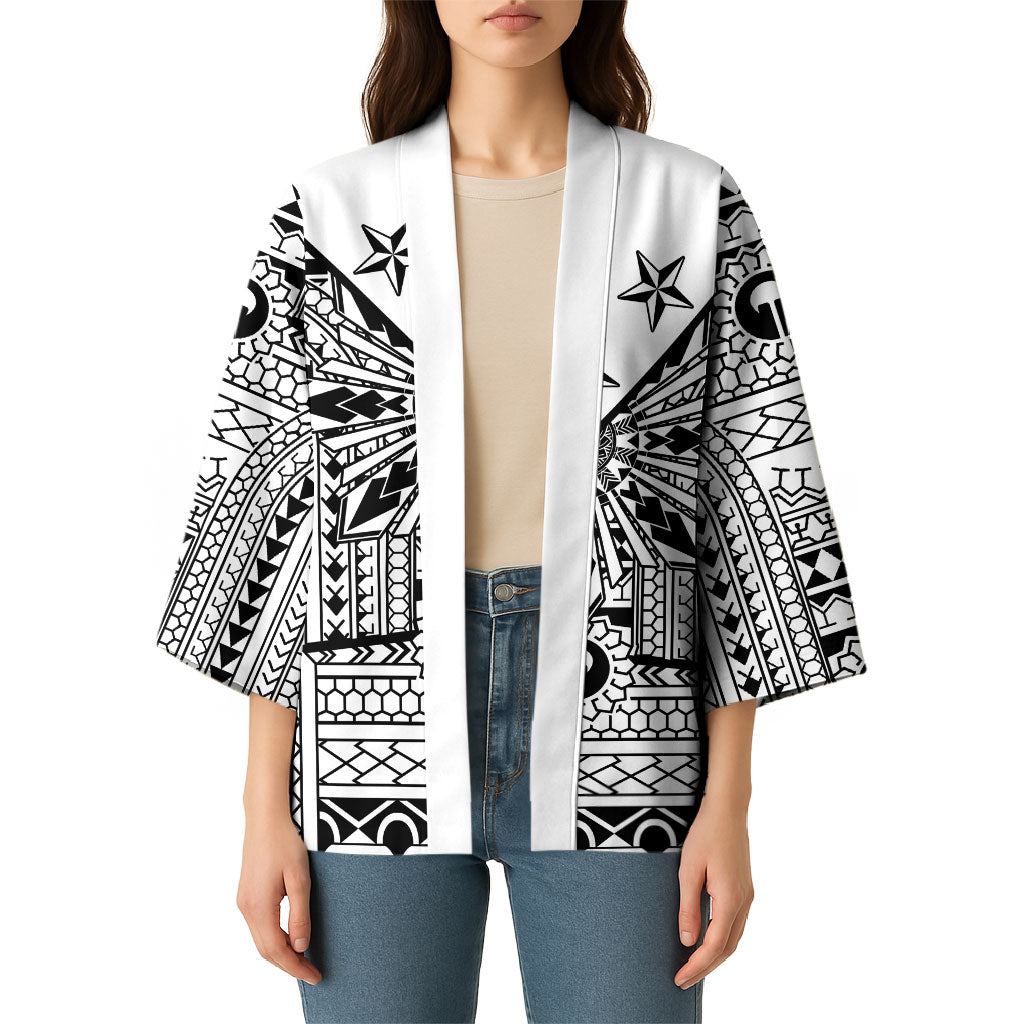White Philippines Sun Star Kimono Igorot Tribal Inspiration