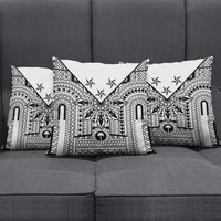 White Philippines Sun Star Pillow Cover Igorot Tribal Inspiration
