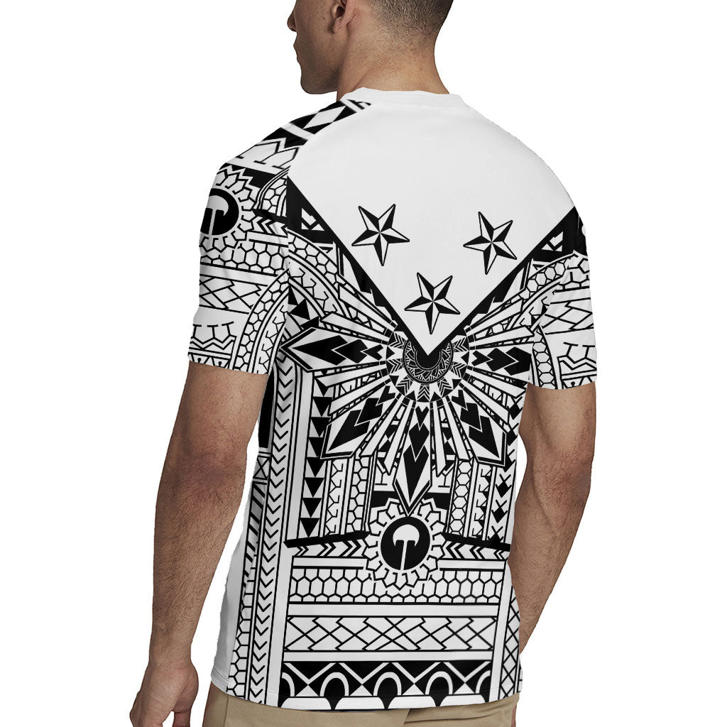 White Philippines Sun Star Rugby Jersey Igorot Tribal Inspiration