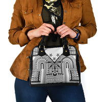 White Philippines Sun Star Shoulder Handbag Igorot Tribal Inspiration