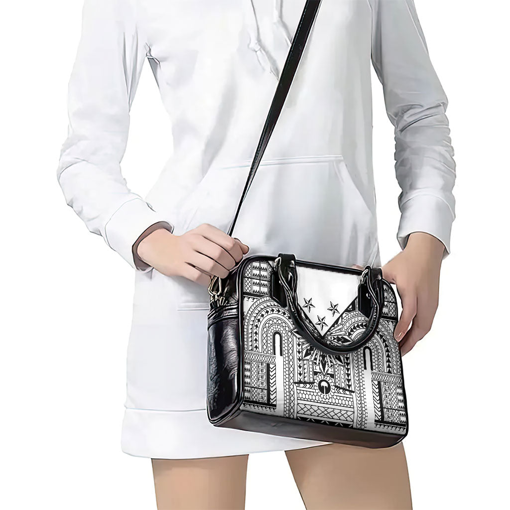White Philippines Sun Star Shoulder Handbag Igorot Tribal Inspiration