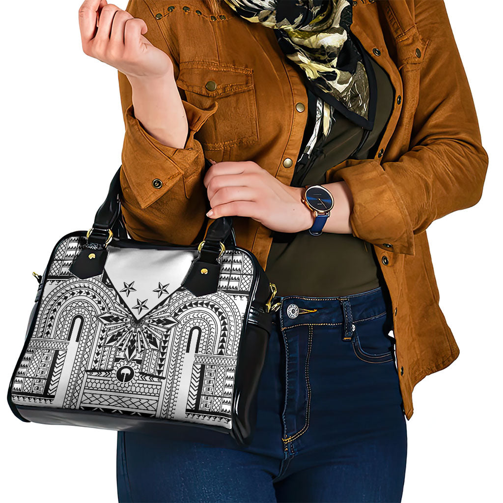 White Philippines Sun Star Shoulder Handbag Igorot Tribal Inspiration