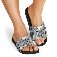 White Philippines Sun Star Slide Sandals Igorot Tribal Inspiration