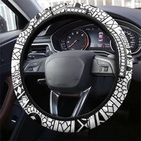 White Philippines Sun Star Steering Wheel Cover Igorot Tribal Inspiration