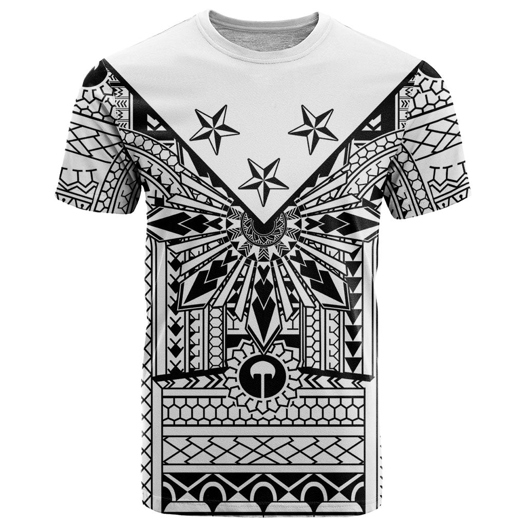 White Philippines Sun Star T Shirt Igorot Tribal Inspiration