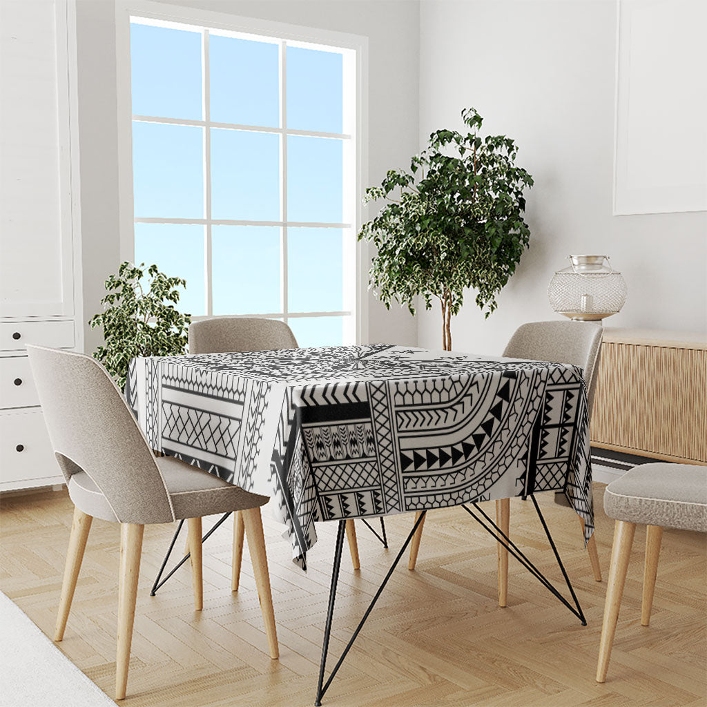 White Philippines Sun Star Tablecloth Igorot Tribal Inspiration