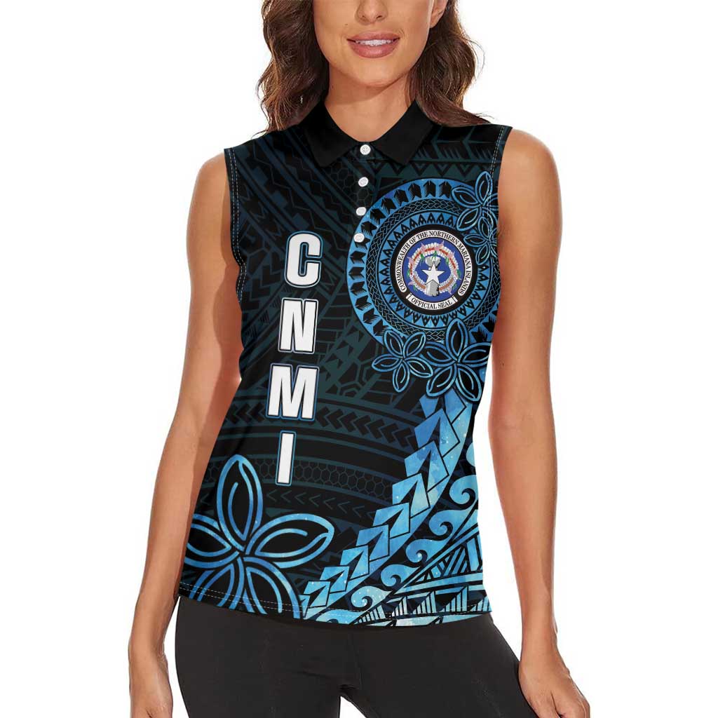 Personalized Northern Mariana Islands 78th Liberation Day Women Sleeveless Polo Shirt
