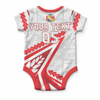 Custom Tonga Rugby 2024 Pacific Baby Onesie Go Ikale Tahi LT05 - Polynesian Pride