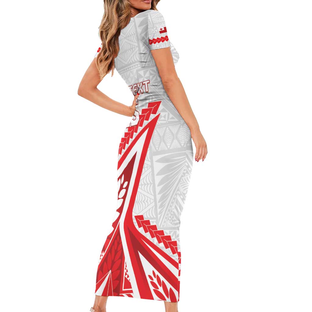 Custom Tonga Rugby 2024 Pacific Family Matching Short Sleeve Bodycon Dress and Hawaiian Shirt Go Ikale Tahi LT05 - Polynesian Pride