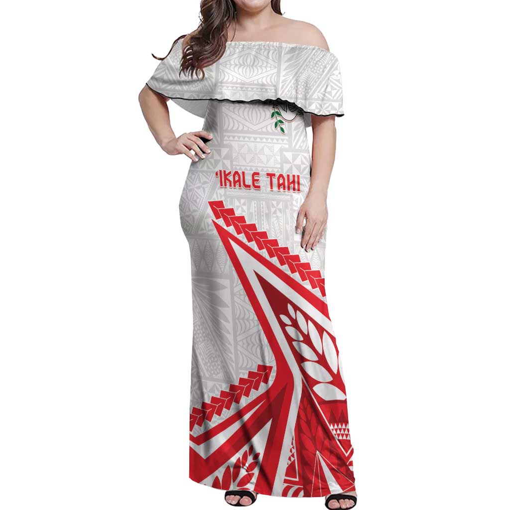 Custom Tonga Rugby 2024 Pacific Off Shoulder Maxi Dress Go Ikale Tahi