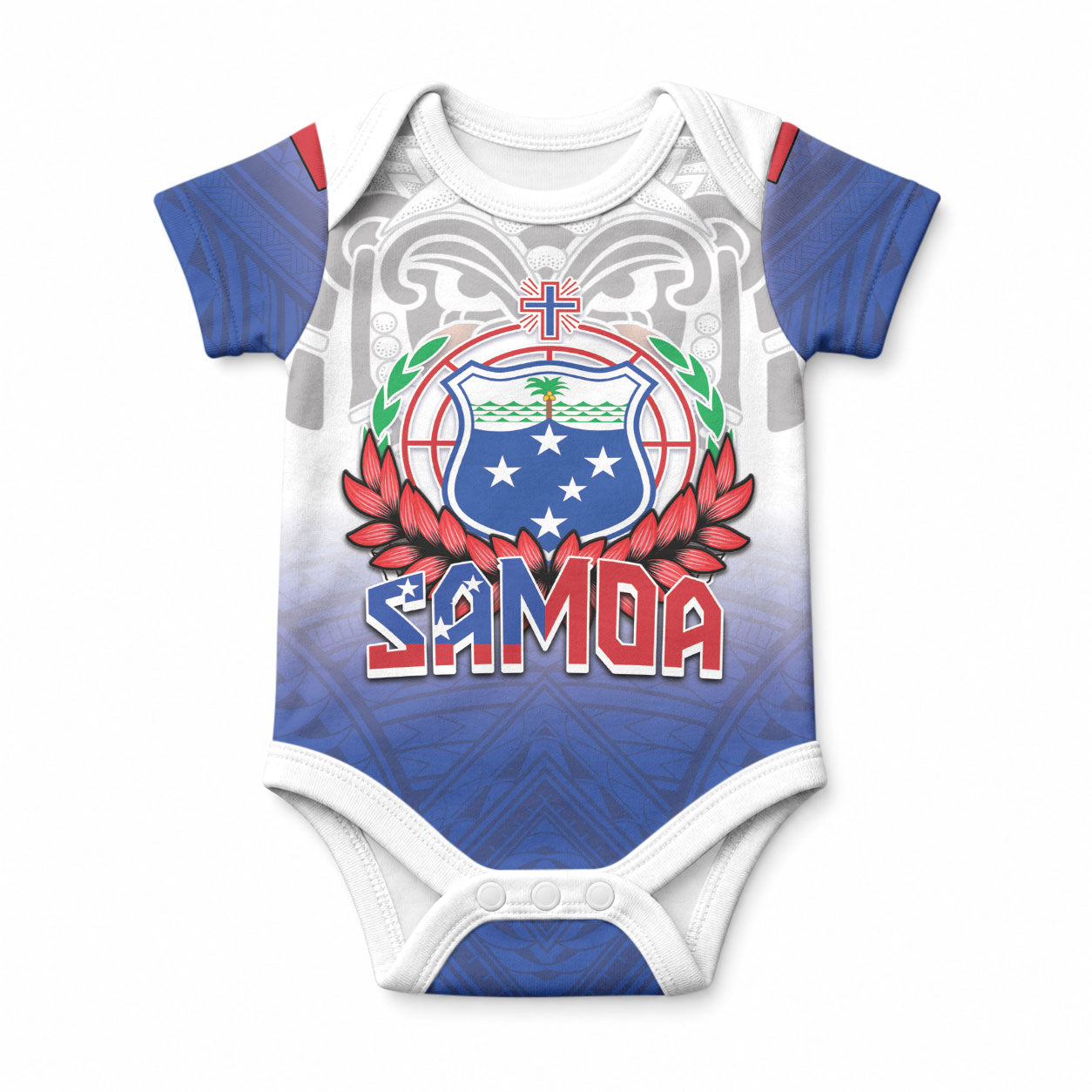 Custom Samoa Rugby 2024 Pacific Baby Onesie Go Manu Samoa LT05 Blue - Polynesian Pride