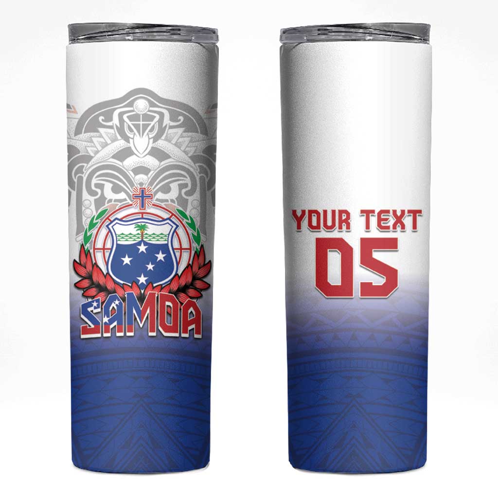 Custom Samoa Rugby 2024 Pacific Skinny Tumbler Go Manu Samoa