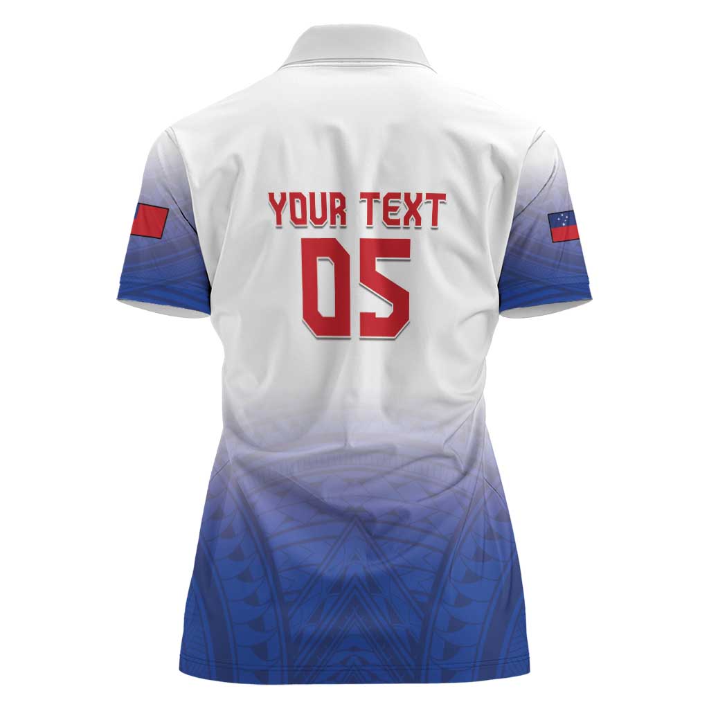 Custom Samoa Rugby 2024 Pacific Women Polo Shirt Go Manu Samoa