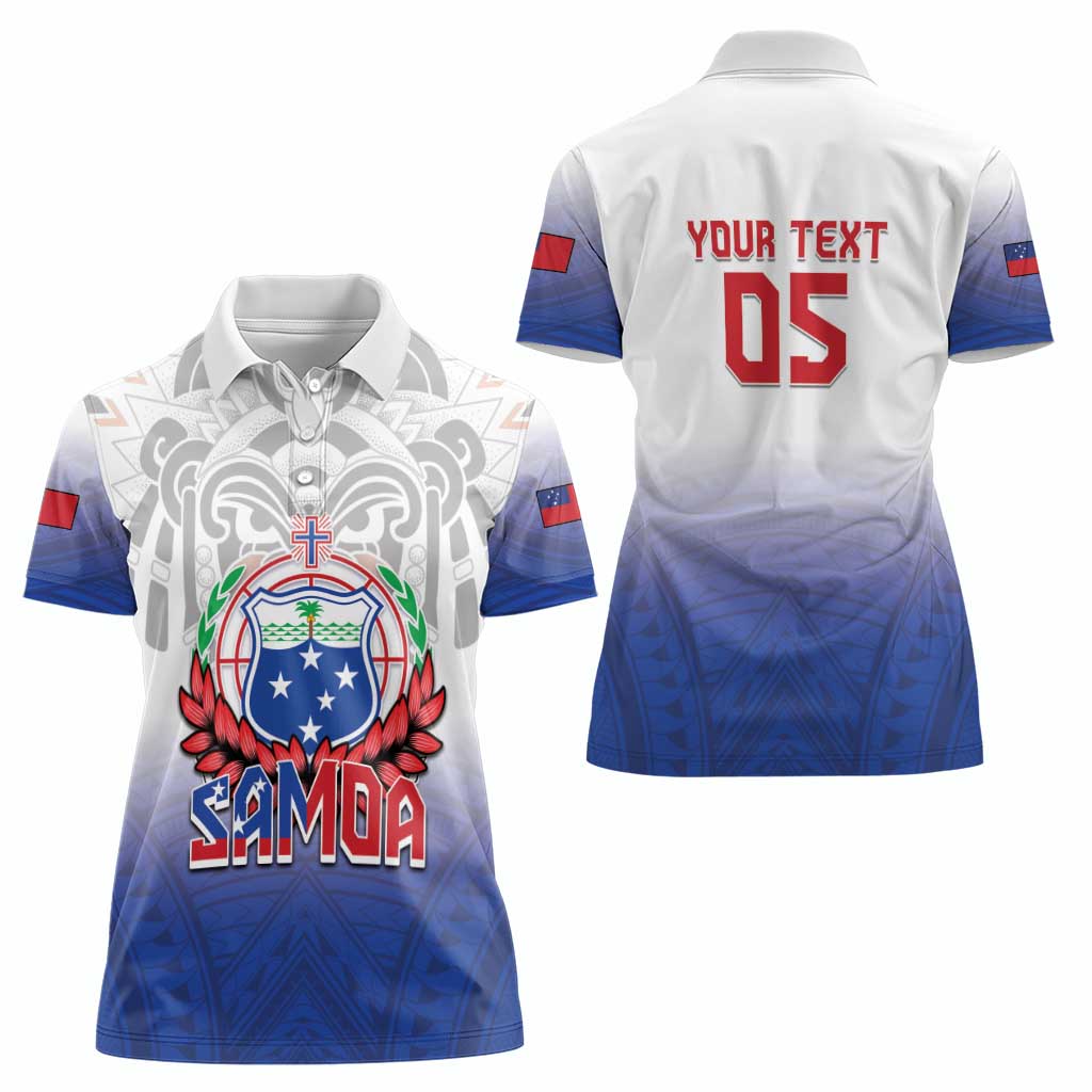 Custom Samoa Rugby 2024 Pacific Women Polo Shirt Go Manu Samoa