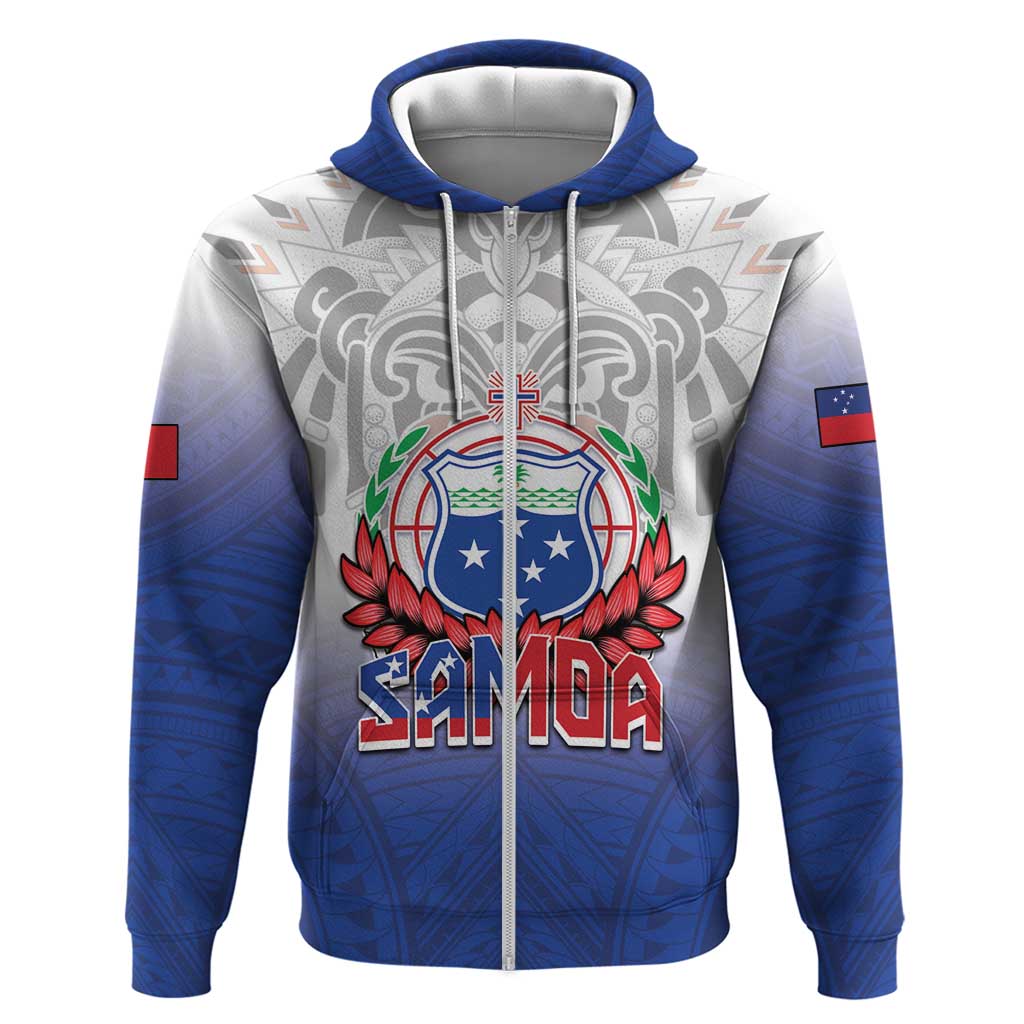 Custom Samoa Rugby 2024 Pacific Zip Hoodie Go Manu Samoa