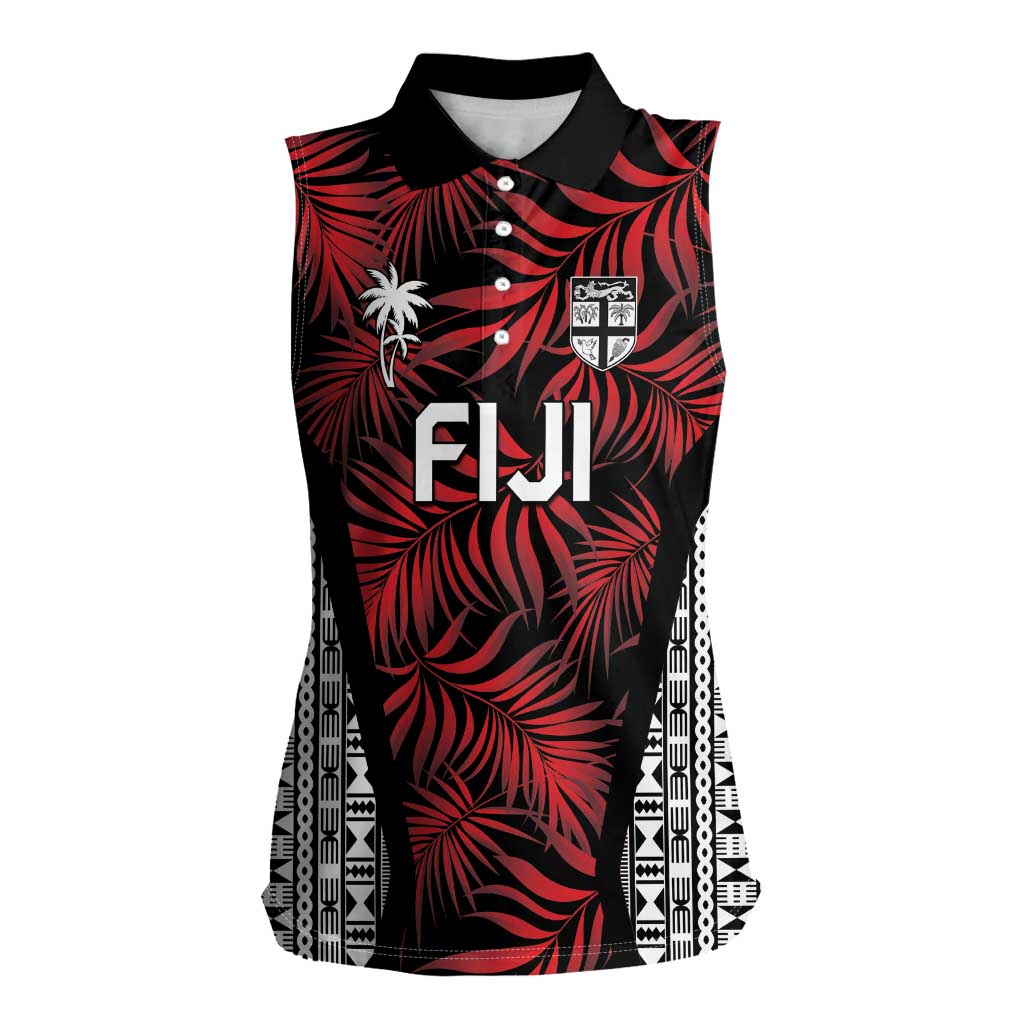 Custom Flying Fijians Rugby 2024 Pacific Women Sleeveless Polo Shirt Go Fiji