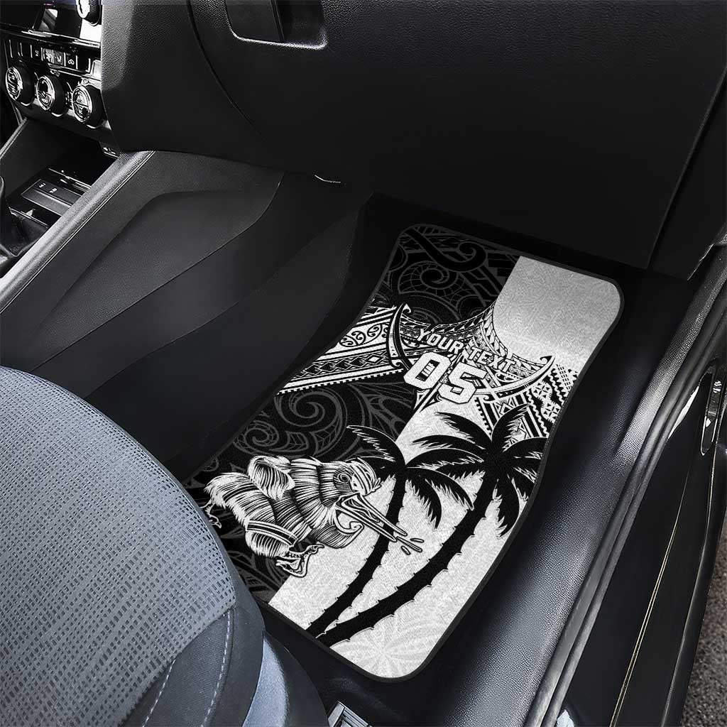 New Zealand And Fiji Rugby 2024 Car Mats Maori Kiwi With Fijian Palm Tree