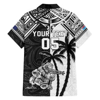 Custom New Zealand And Fiji Rugby 2024 Family Matching Long Sleeve Bodycon Dress and Hawaiian Shirt Maori Kiwi With Fijian Palm Tree LT05 - Polynesian Pride