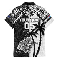 Custom New Zealand And Fiji Rugby 2024 Family Matching Puletasi and Hawaiian Shirt Maori Kiwi With Fijian Palm Tree LT05 - Polynesian Pride