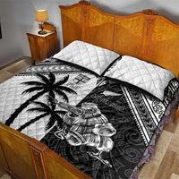New Zealand And Fiji Rugby 2024 Quilt Bed Set Maori Kiwi With Fijian Palm Tree LT05 - Polynesian Pride