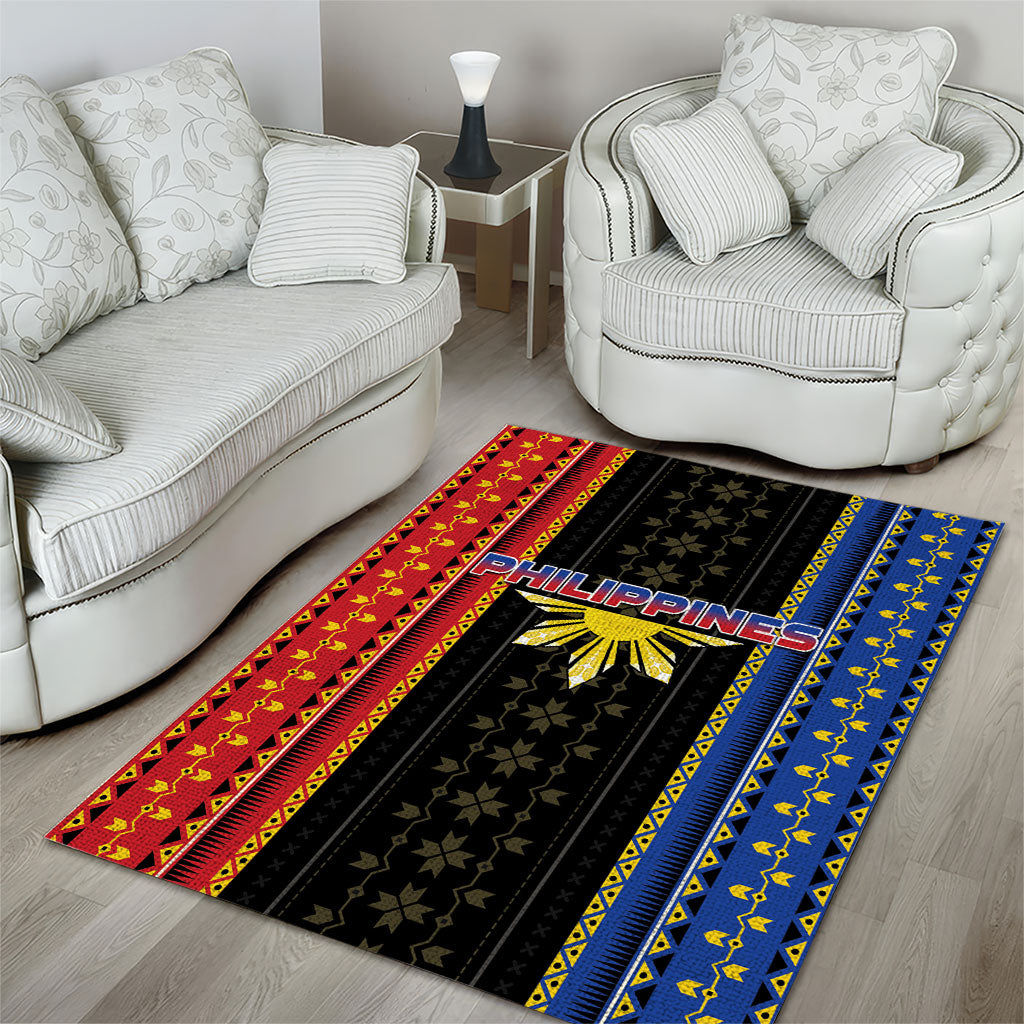 Philippines Filipinos Area Rug Igorot Tribal Inspiration Pattern Style