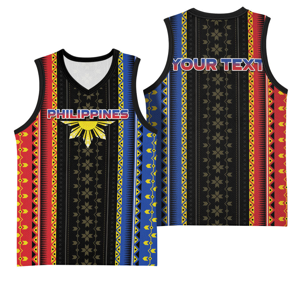 Personalised Philippines Filipinos Basketball Jersey Igorot Tribal Inspiration Pattern Style