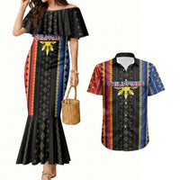 Personalised Philippines Filipinos Couples Matching Mermaid Dress and Hawaiian Shirt Igorot Tribal Inspiration Pattern Style