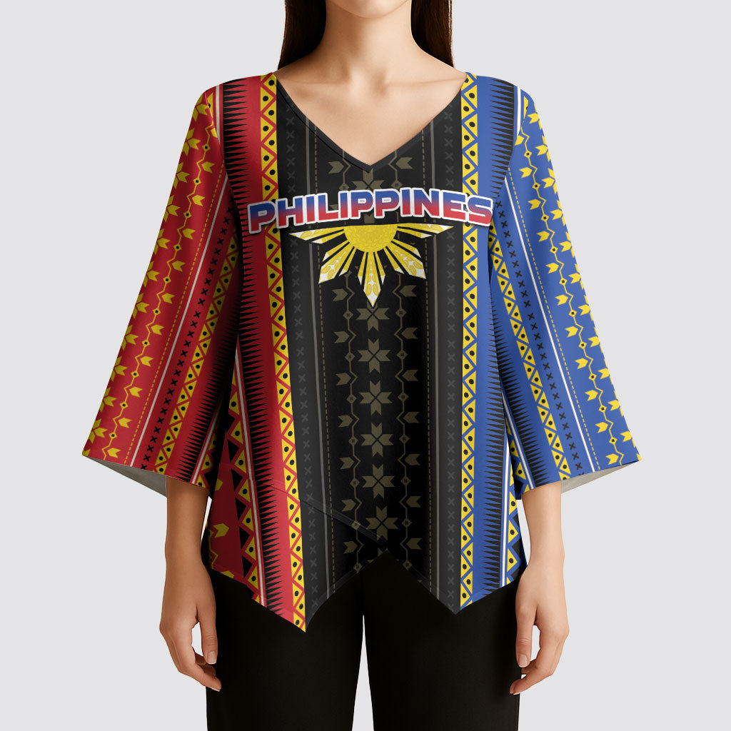 Personalised Philippines Filipinos Kimono Sleeve Blouse Igorot Tribal Inspiration Pattern Style