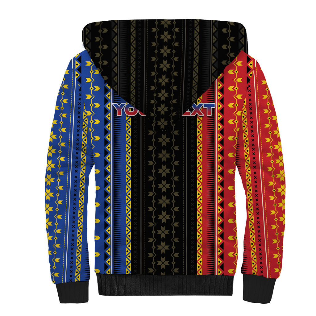 Personalised Philippines Filipinos Sherpa Hoodie Igorot Tribal Inspiration Pattern Style
