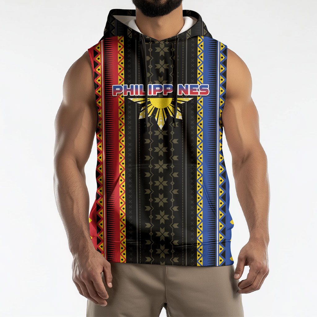 Personalised Philippines Filipinos Sleeveless Hoodie Igorot Tribal Inspiration Pattern Style