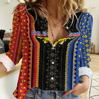 Personalised Philippines Filipinos Women Casual Shirt Igorot Tribal Inspiration Pattern Style