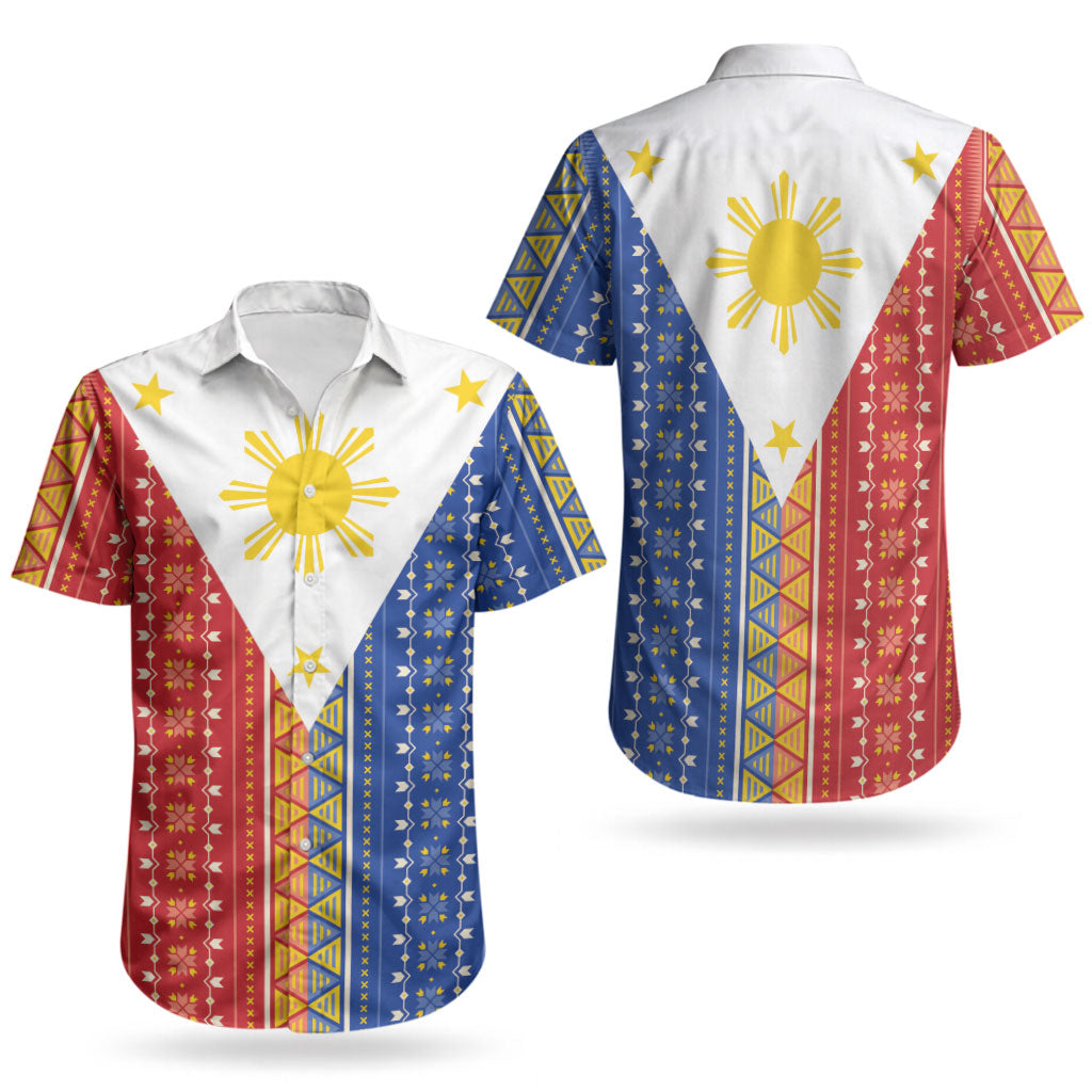 Philippines Sun Couples Matching Puletasi and Hawaiian Shirt Igorot Tribal Inspiration