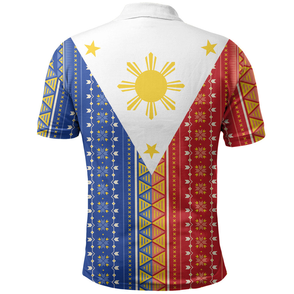 Philippines Sun Polo Shirt Igorot Tribal Inspiration