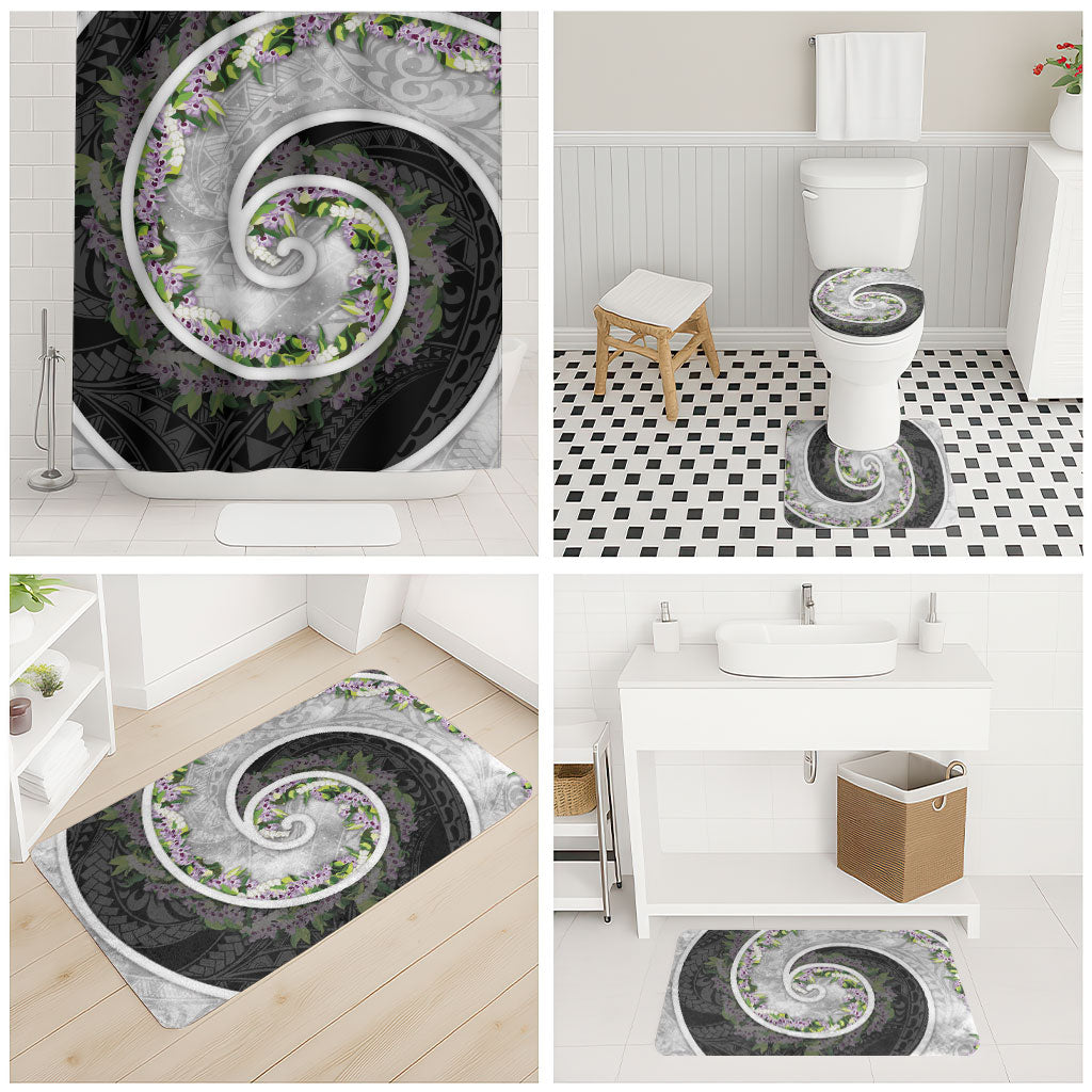 Piko Hawaii Bathroom Set Polynesian Pattern With Maile Pikake Honohono Lei