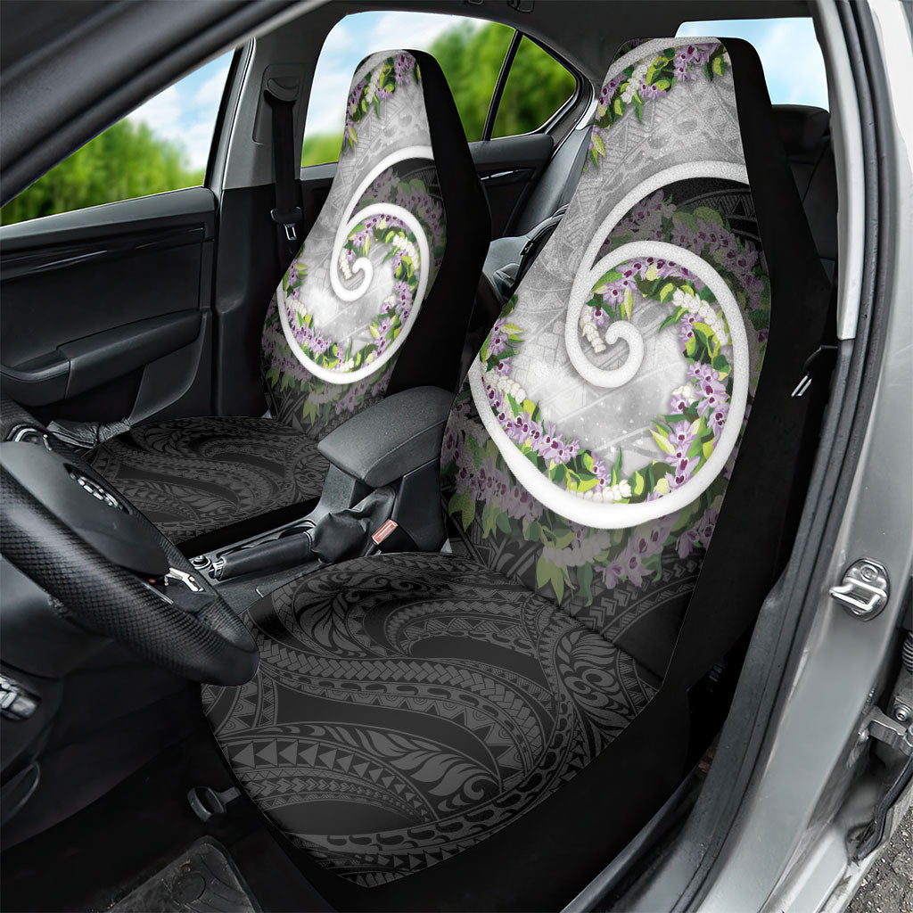 Piko Hawaii Car Seat Cover Polynesian Pattern With Maile Pikake Honohono Lei