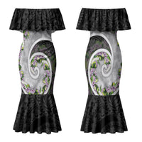 Piko Hawaii Family Matching Mermaid Dress and Hawaiian Shirt Polynesian Pattern With Maile Pikake Honohono Lei