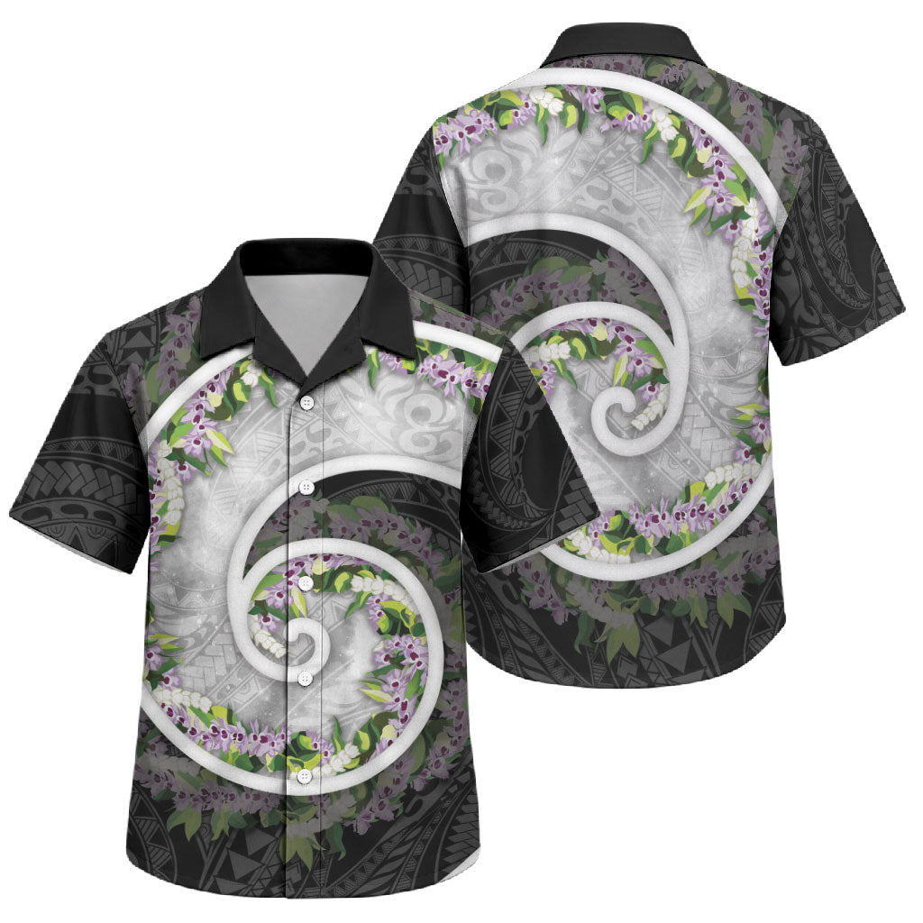 Piko Hawaii Family Matching Puletasi and Hawaiian Shirt Polynesian Pattern With Maile Pikake Honohono Lei