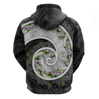 Piko Hawaii Hoodie Polynesian Pattern With Maile Pikake Honohono Lei