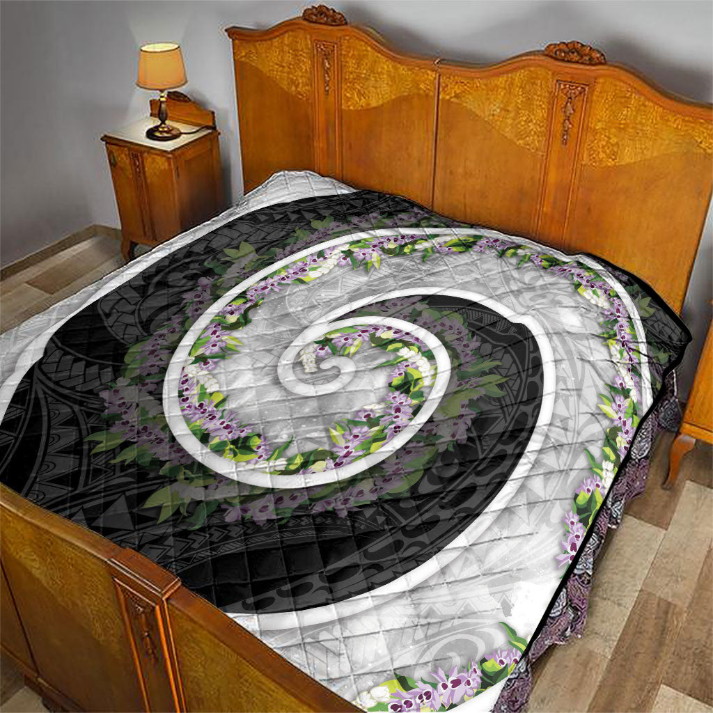 Piko Hawaii Quilt Polynesian Pattern With Maile Pikake Honohono Lei