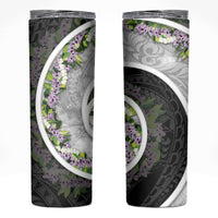 Piko Hawaii Skinny Tumbler Polynesian Pattern With Maile Pikake Honohono Lei