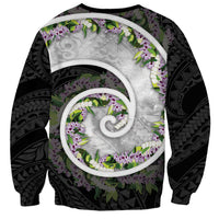 Piko Hawaii Sweatshirt Polynesian Pattern With Maile Pikake Honohono Lei