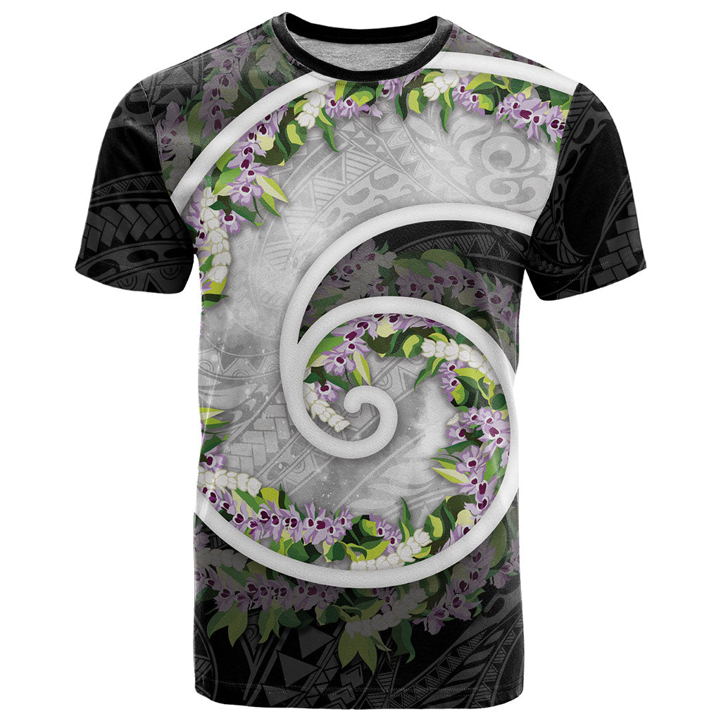 Piko Hawaii T Shirt Polynesian Pattern With Maile Pikake Honohono Lei
