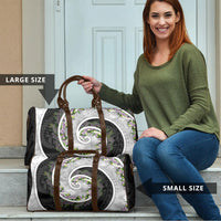 Piko Hawaii Travel Bag Polynesian Pattern With Maile Pikake Honohono Lei
