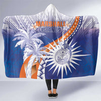 Marshall Islands Manit Day Hooded Blanket Polynesian Tribal Tattoo Tropical Style