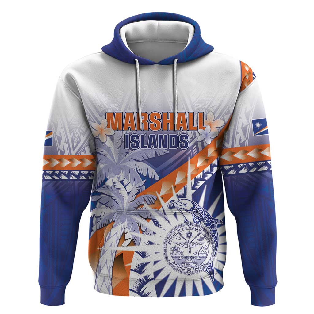 Personalised Marshall Islands Manit Day Hoodie Polynesian Tribal Tattoo Tropical Style