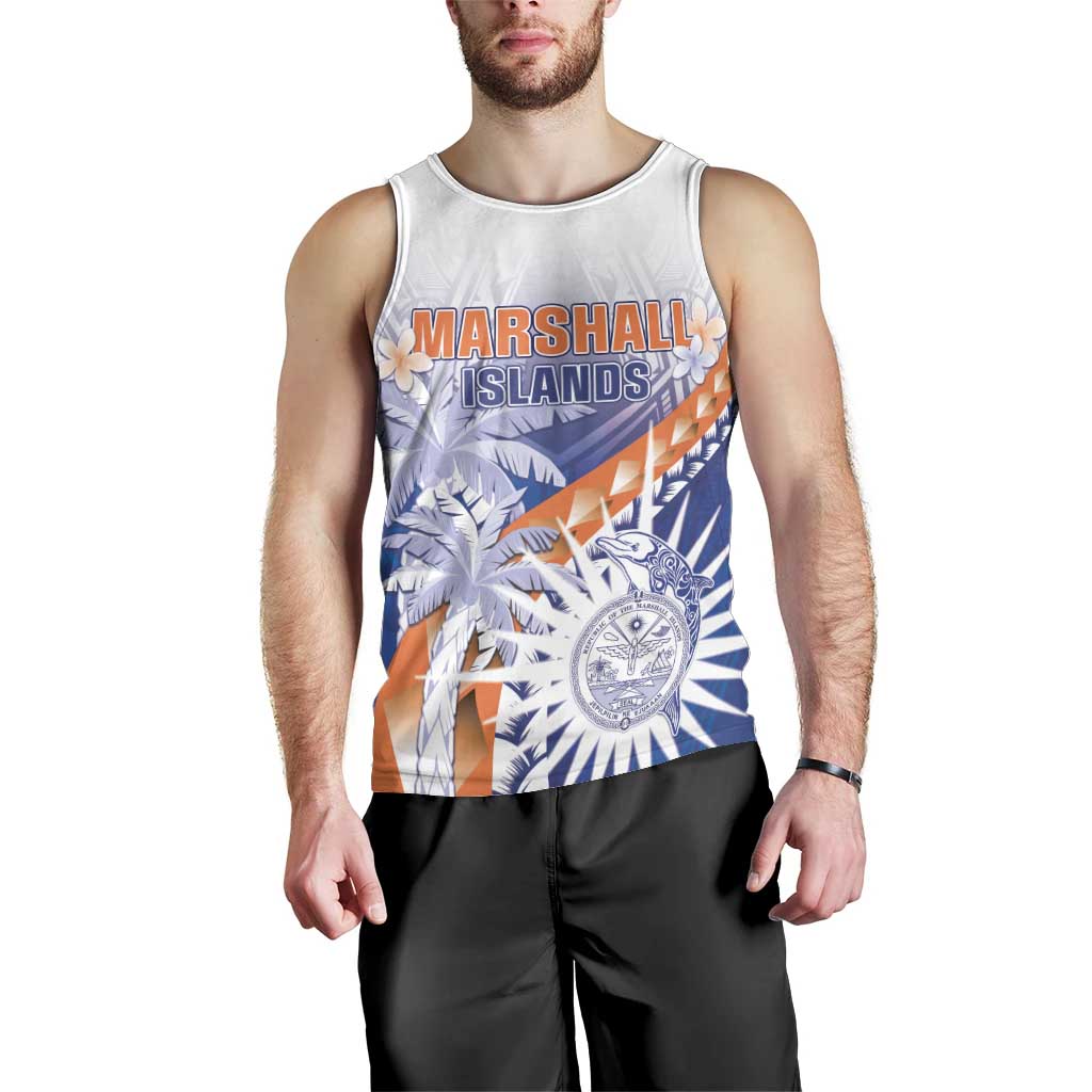 Personalised Marshall Islands Manit Day Men Tank Top Polynesian Tribal Tattoo Tropical Style