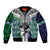 Custom New Zealand Warrior Bomber Jacket Maori Tribal Pattern