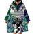 Custom New Zealand Warrior Wearable Blanket Hoodie Maori Tribal Pattern