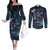 Suicide Awareness Couples Matching Off The Shoulder Long Sleeve Dress and Long Sleeve Button Shirt You Are Not Alone - Polynesian Pride