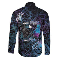 Suicide Awareness Family Matching Off The Shoulder Long Sleeve Dress and Hawaiian Shirt You Are Not Alone - Polynesian Pride